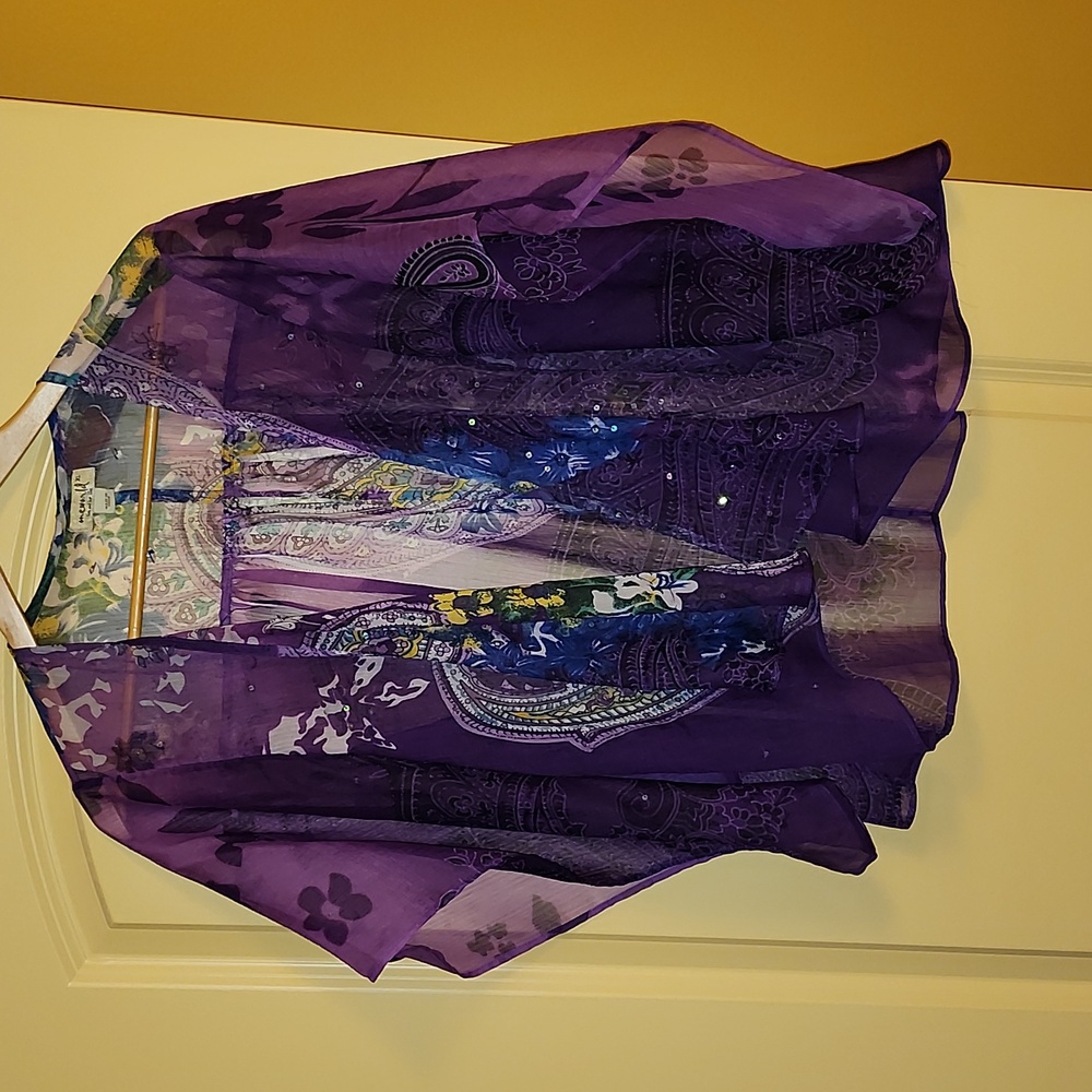 ONE WORLD Multicolor Sheer Kimono